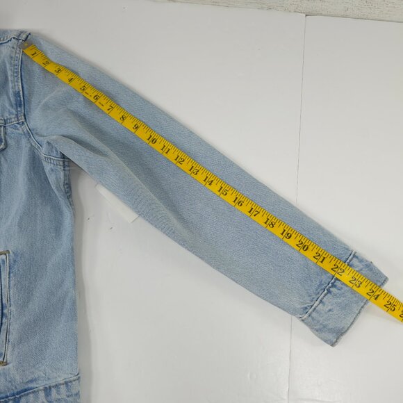 NWT $109 LUCKY BRAND BLUE DENIM JACKET WOMEN'S SIZE LARGE LIGHT WASH POCKETS NEW - Picture 16 of 16